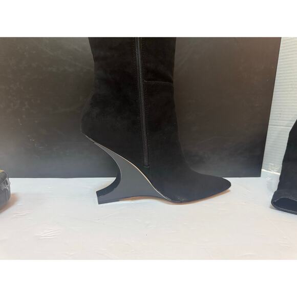 Luna Heel Knee-High Boots with Streamlined Silhouette By AAJ by Aminah. NWB. 10M - Picture 8 of 12